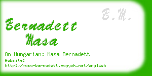 bernadett masa business card